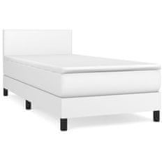 shumee Boxspring posteľ s matracom biela 80x200 cm umelá koža