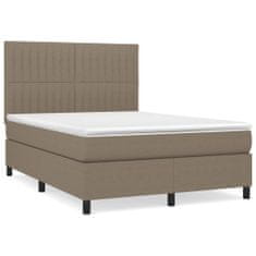 Petromila vidaXL Boxspring posteľ s matracom sivohnedý 140x190 cm látka