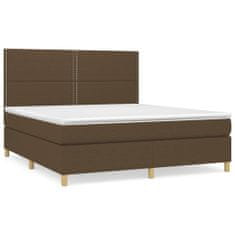 Petromila vidaXL Boxspring posteľ s matracom tmavohnedá 160x200 cm látka