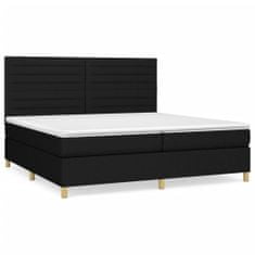 shumee Boxspring posteľ s matracom čierna 200x200 cm látka