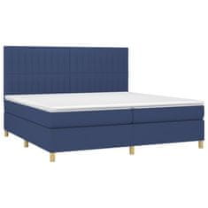 shumee Boxspring posteľ s matracom modrá 200x200 cm látka