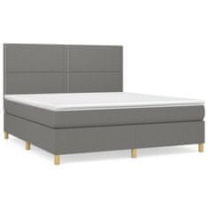 Petromila vidaXL Boxspring posteľ s matracom tmavosivá 160x200 cm látka