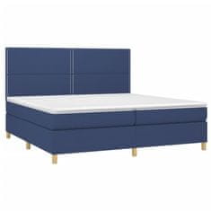 shumee Boxspring posteľ s matracom modrá 200x200 cm látka