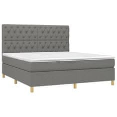 Petromila vidaXL Boxspring posteľ s matracom tmavosivá 160x200 cm látka