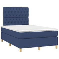 Petromila vidaXL Boxspring posteľ s matracom modrá 120x200 cm látka