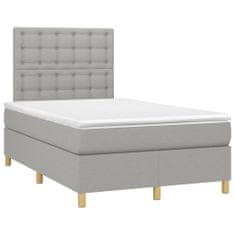 Petromila vidaXL Boxspring posteľ s matracom bledosivá 120x200 cm látka