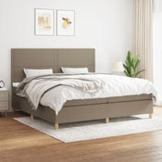 shumee Boxspring posteľ s matracom sivohnedý 200x200 cm látka