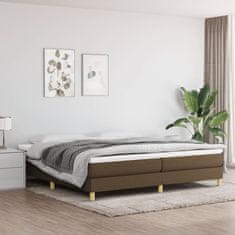 shumee Boxspring posteľ s matracom tmavohnedá 200x200 cm látka