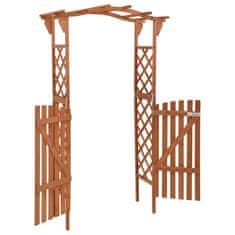 Petromila vidaXL Pergola s bránkou 116x40x204 cm masívne jedľové drevo