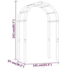 Petromila vidaXL Oblúk 141x97x243 cm impregnovaná masívna borovica