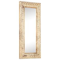 Vidaxl Ručne vyrezávané zrkadlo 110x50x2,6cm mangovníkové drevo