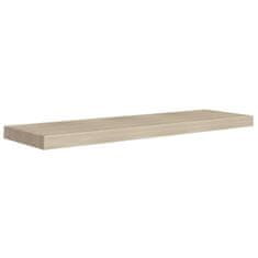 Vidaxl Plávajúce nástenné police 4 ks, dubové 90x23,5x3,8 cm, MDF