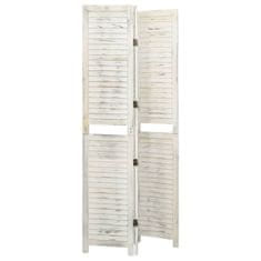 Petromila vidaXL 3-panelový paraván starožitný biely 105x165 cm drevený