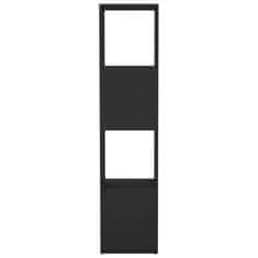 Petromila vidaXL Otočná skrinka, čierna 34,5x34,5x75,5 cm, kompozitné drevo