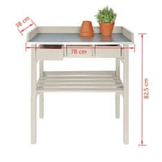 Petromila vidaXL Esschert Design Záhradný pracovný stôl, biely CF29W