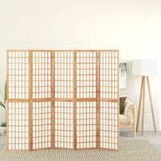 Vidaxl Skladací paraván so 5 panelmi japonský štýl 200x170 cm