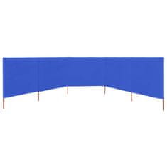 Petromila vidaXL 5-panelová zábrana proti vetru látková 600x120 cm azúrovo-modrá