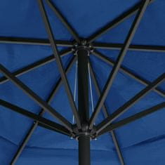 Vidaxl Vonkajší slnečník s hliníkovou tyčou 600 cm, azúrovo modrý