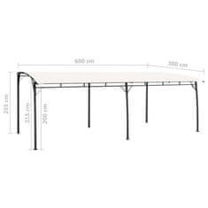 Petromila vidaXL Záhradná tieniaca markíza 6x3x2,55 m, krémová