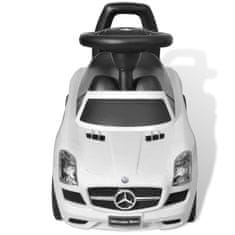 Vidaxl Biele Mercedes Benz detské autíčko na nožný pohon