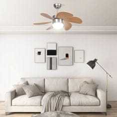 Petromila vidaXL Stropný ventilátor s osvetlením 76 cm bledohnedý