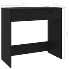 Petromila vidaXL Písací stôl, čierny 80x40x75 cm, kompozitné drevo