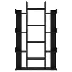 Petromila vidaXL Knižnica, čierna 86x25,5x140 cm, kompozitné drevo