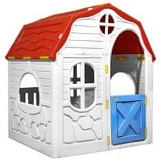 Petromila vidaXL Detský skladací domček s funkčnými dverami a oknami