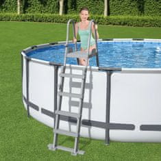 Petromila vidaXL Bestway Flowclear 4-stupňový bezpečnostný rebrík do bazéna 132 cm