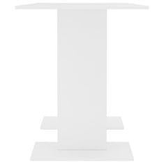 Vidaxl Jedálenský stôl, biely 110x60x75 cm, kompozitné drevo