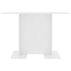 Vidaxl Jedálenský stôl, biely 110x60x75 cm, kompozitné drevo