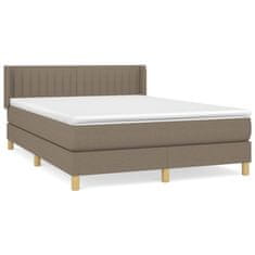 Petromila vidaXL Boxspring posteľ s matracom sivohnedý 140x190 cm látka