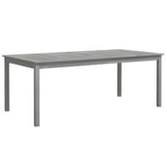 Petromila vidaXL Záhradný stôl sivý 200x100x75 cm masívne akáciové drevo