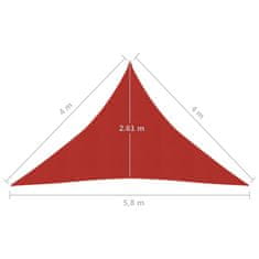 Vidaxl Tieniaca plachta 160 g/m² červená 4x4x5,8 m HDPE