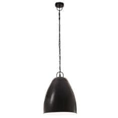 Vidaxl Industriálna závesná lampa 25 W, čierna, okrúhla 32 cm E27