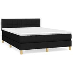 Petromila vidaXL Boxspring posteľ s matracom čierny 140x190 cm látka