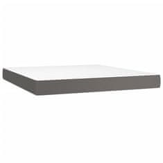 Petromila vidaXL Boxspring posteľ s matracom sivá 180x200 cm umelá koža