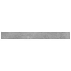 Vidaxl Prídavné police 4 ks, betónovo sivé 100x10x1,5 cm, drevotrieska