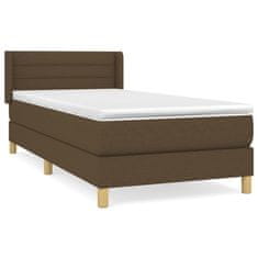 Petromila vidaXL Boxspring posteľ s matracom tmavohnedá 90x190 cm látka