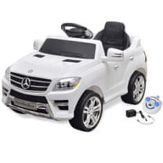 Vidaxl Detské elektrické auto s ovládačom biele Mercedes Benz ML350 6 V