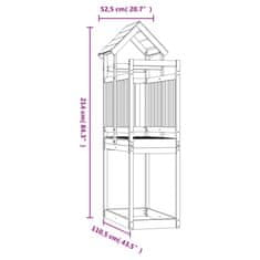 Vidaxl Hracia veža 52,5x110,5x214 cm masívne drevo borovica