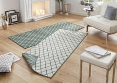 NORTHRUGS Kusový koberec Twin-Wendeteppiche 103117 grün creme – na von aj na doma 80x150