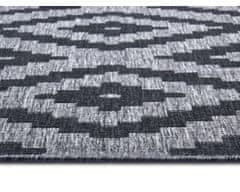 NORTHRUGS Kusový koberec Twin-Wendeteppiche 105466 Night Silver – na von aj na doma 80x150