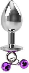 XSARA Kouzelný ocelový anální kolík se zvonečkem anal plug - 71950554