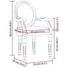 Vidaxl Jedálenská stolička 54x56x96,5 cm, ľan