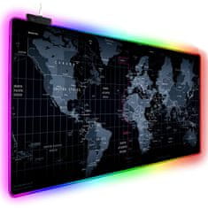 Northix Herná podložka pod myš so svetelnou slučkou - mapa 