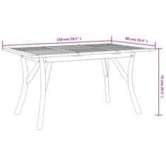 Petromila vidaXL Záhradný stôl 150x90x75 cm akáciový masív