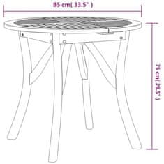 Petromila vidaXL Záhradný stôl Ø 85 cm akáciový masív