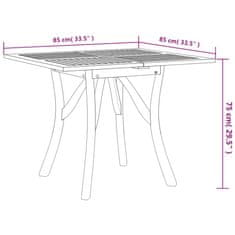 Petromila vidaXL Záhradný stôl 85x85x75 cm akáciový masív