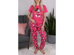 Disney Dámske bavlnené pyžamo s krátkym rukávom Disney Mickey Mouse Pink XXS